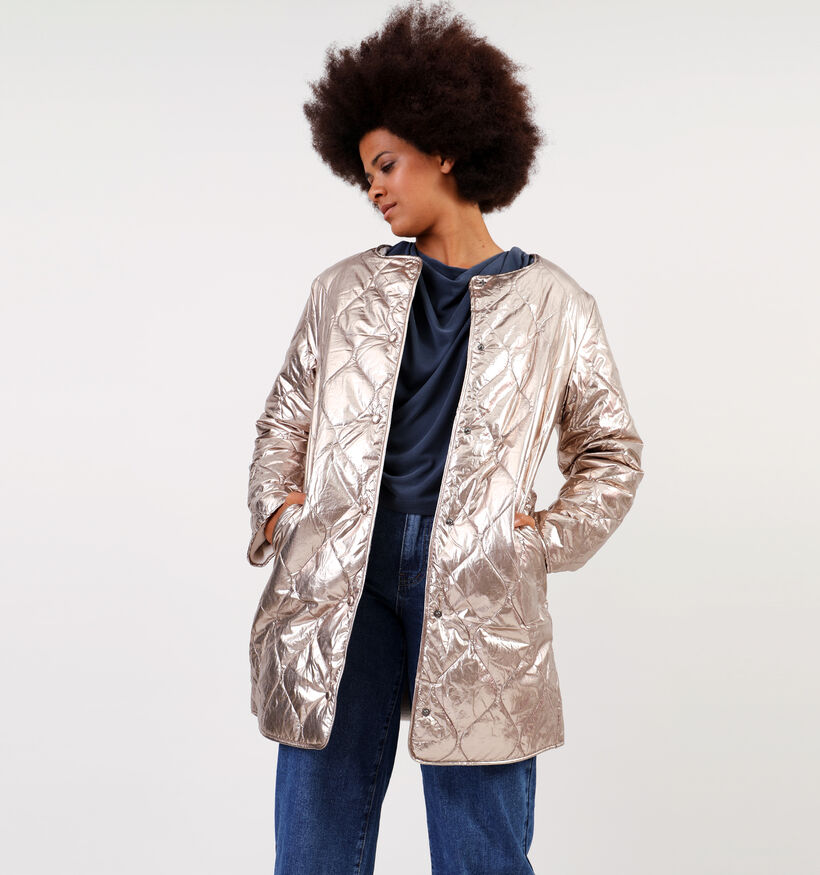 Rue Mazarine Houston Manteau matelassé en Or pour femmes (349275)