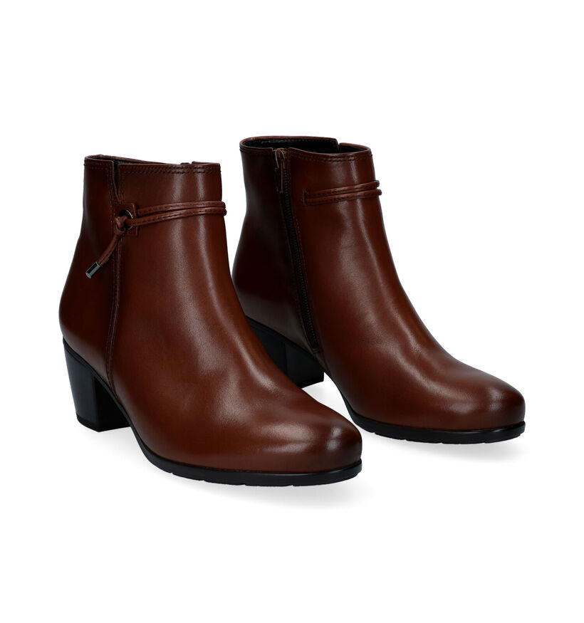 Gabor Best Fitting Cognac Enkellaarzen in leer (297245)