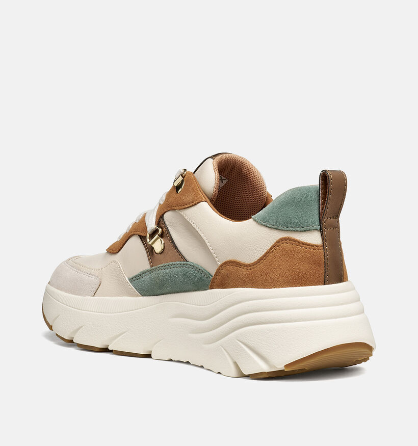Geox Diamanta Baskets en Beige/Multi pour femmes (377784) - pour semelles orthop&eacute;diques