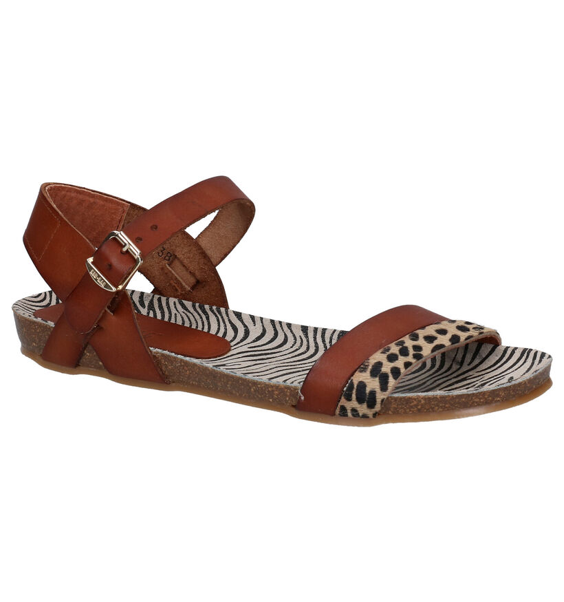 Red Rag Cognac Sandalen in leer (288689)