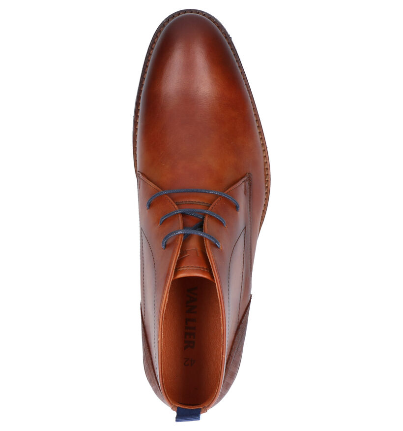 Van Lier Chaussures hautes en Cognac en cuir (272965)