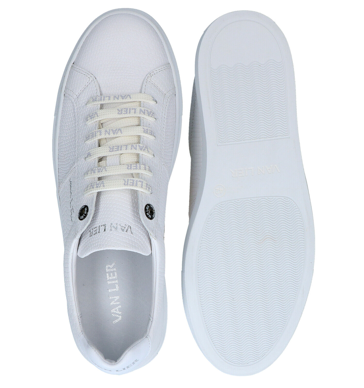 Witte vans deals leer