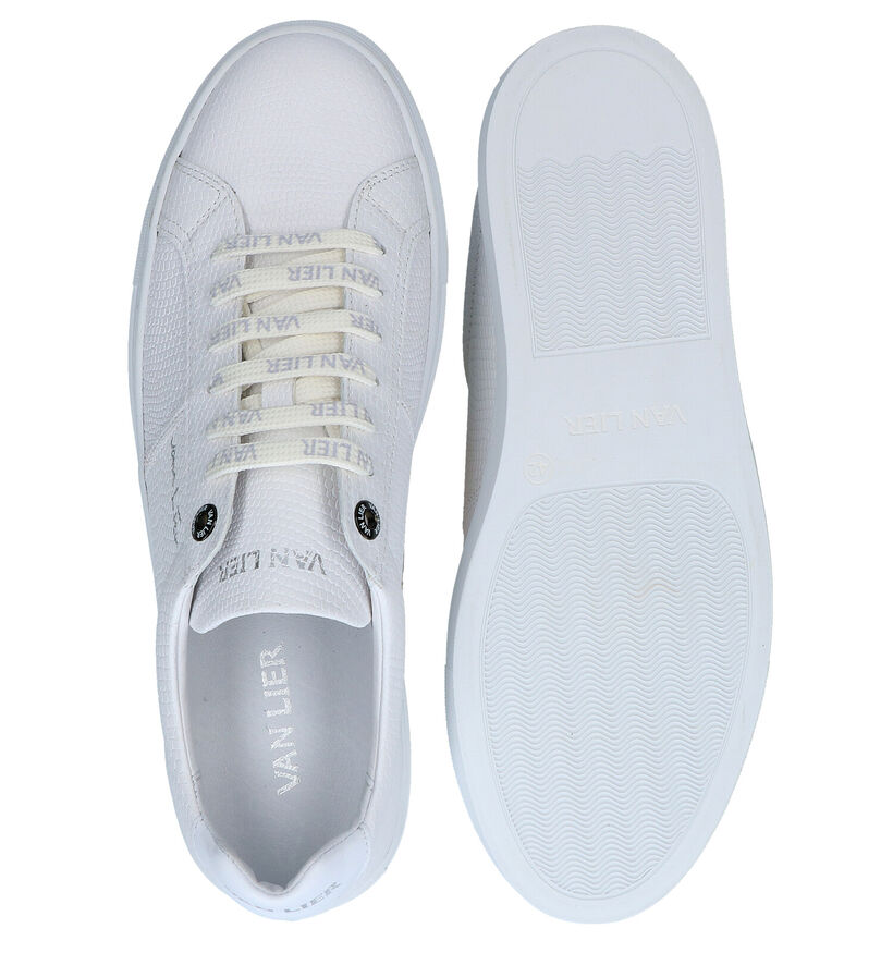 Van Lier Witte Veterschoenen in leer (291348)
