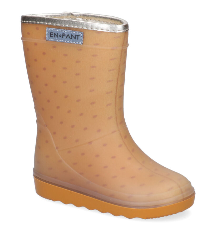 Enfant Bottes de pluie en Beige foncé pour filles (297697)