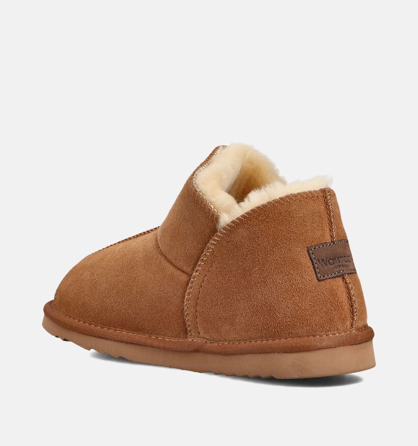 Warmbat Willow Pantoufles fermées en Cognac pour femmes (362527)
