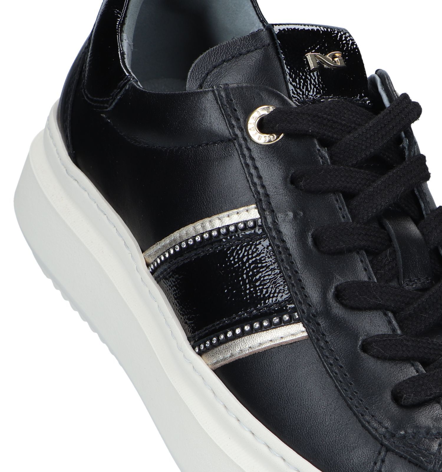 Platform sneakers on sale zwart