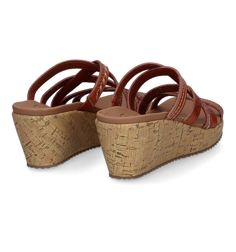 Skechers Beverlee Tiger Posse Cognac Slippers in kunstleer (310874)