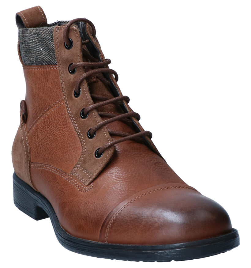 Geox Bottines en Cognac en cuir (253684)