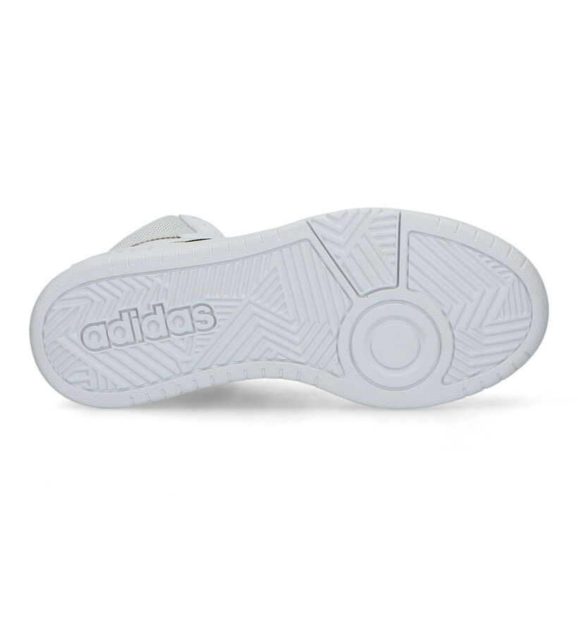 adidas Hoops 3.0 Mid Zwarte Sneakers in kunstleer (316561)