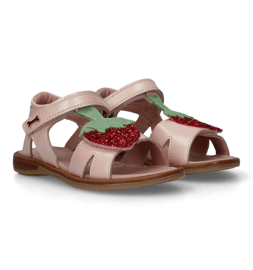 STONES and BONES Strav Sandales en Rose pour filles (325892)