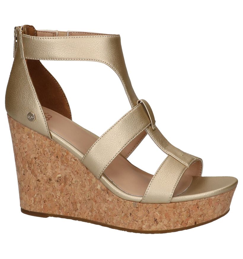 UGG Whitney Metallic Gouden Sandalen in kunstleer (210314)