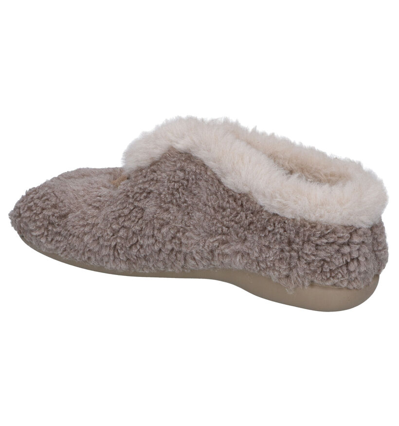 Hush Puppies Orge Taupe Pantoffels in stof (298788)