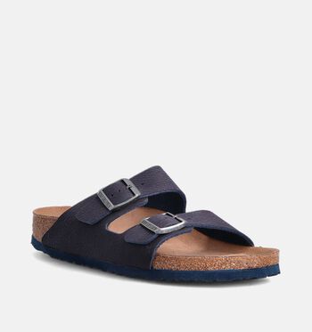 Birkenstock Arizona Slippers Black/Dark Brown Birko-Flor/Blue Brirko-Flor/Desert Dust Indigo Blue