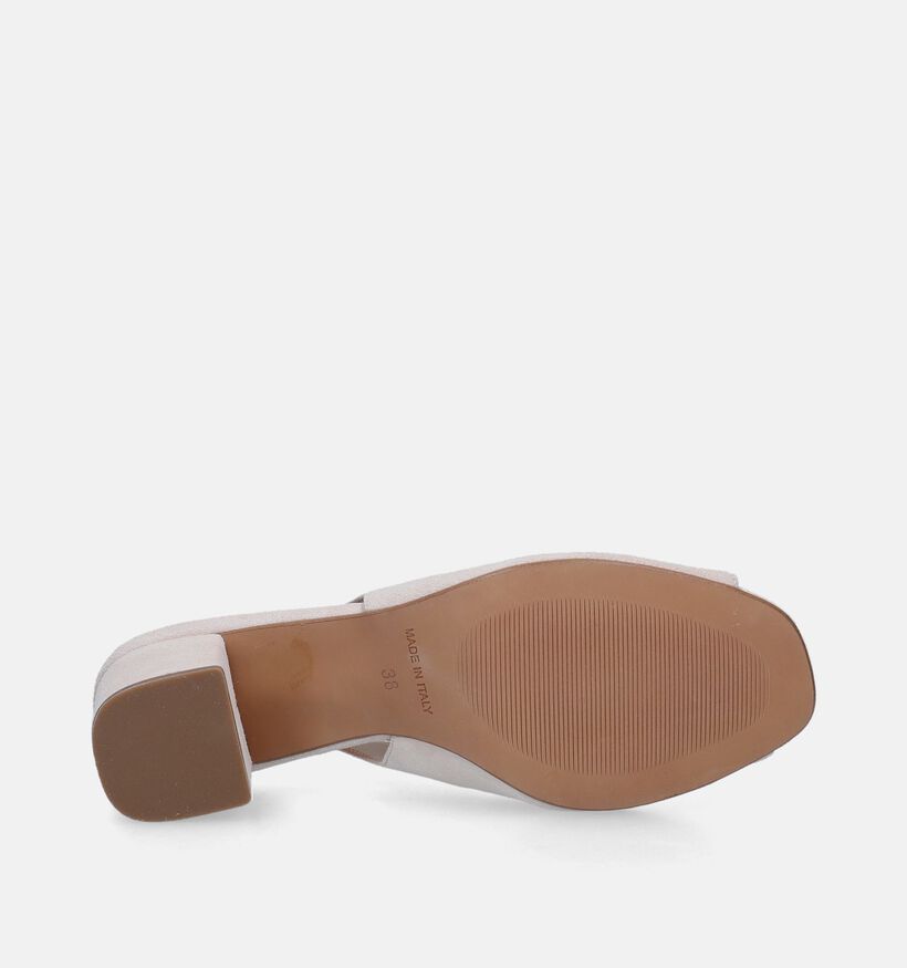 Signatur Sandales avec talon en Beige pour femmes (341930)