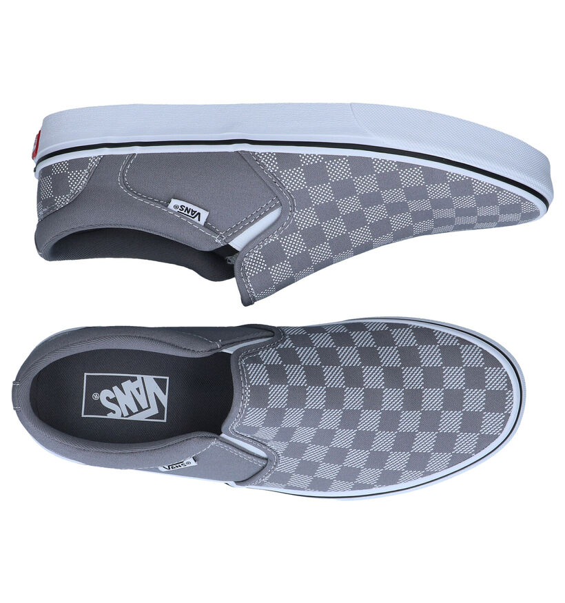 Vans Asher Wit/Zwarte Slip-on Sneakers voor heren (321114)