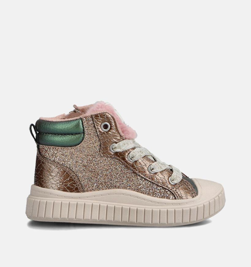 Milo & Mila Gouden Veterboots voor meisjes (362935) - geschikt voor steunzolen