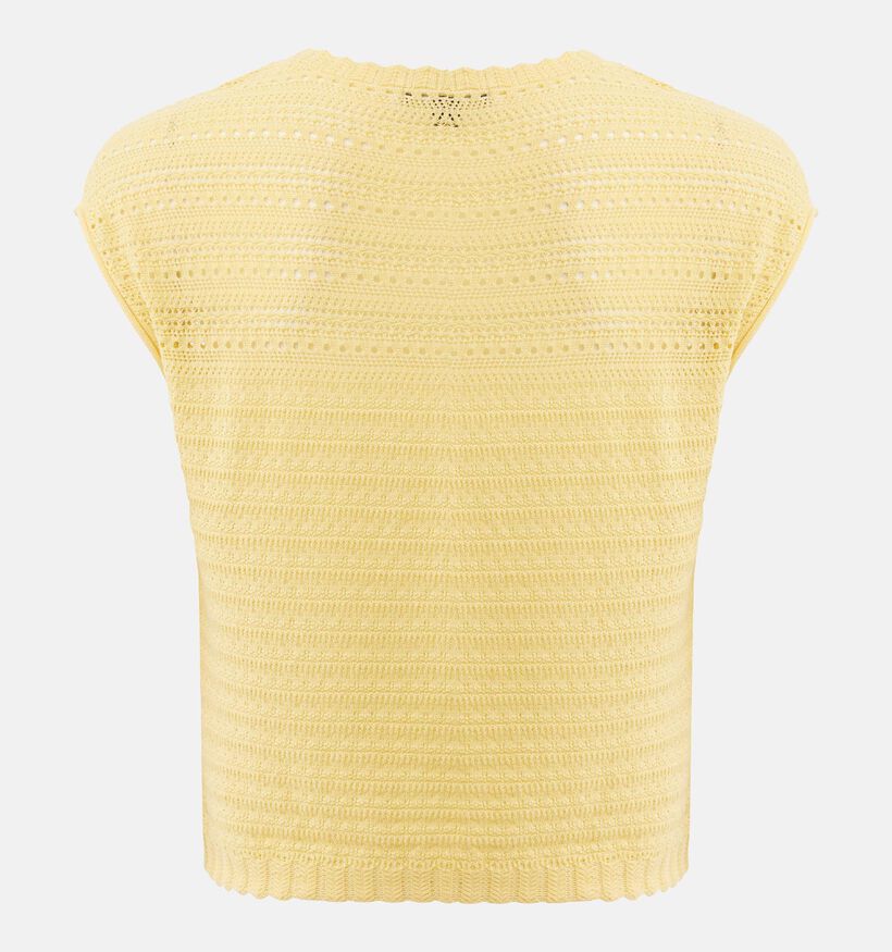 Mexx Ajour Capsleeve Gele T-shirt voor dames (368565)