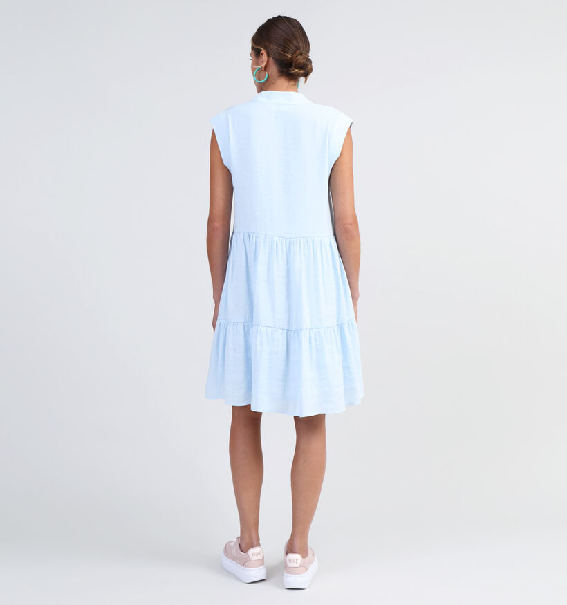 comma casual identity Robe ligne A en Bleu (327258)