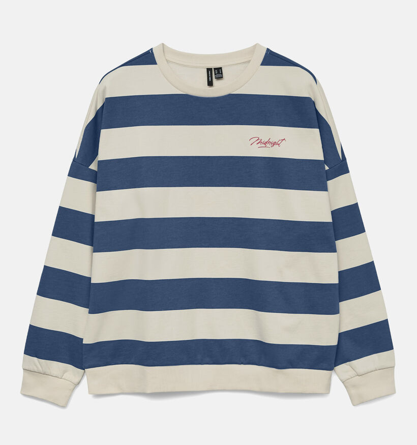 Vero Moda Viola Bea Gestreepte Blauwe/Lichtbeige Sweater voor dames (367192)