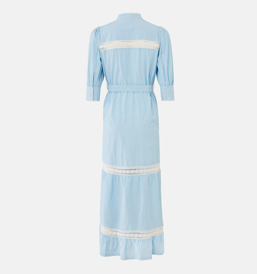 Mexx Blauwe Lange jurk met kant voor dames (353230)