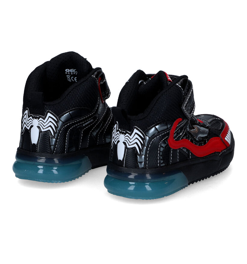 Geox Grayjay Zwarte Sneakers Marvel Spiderman in kunststof (317614)