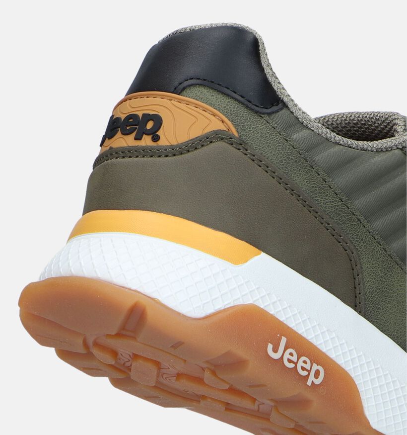 Jeep Ontario Zip Chaussures à lacets en Vert Kaki pour hommes (337121)