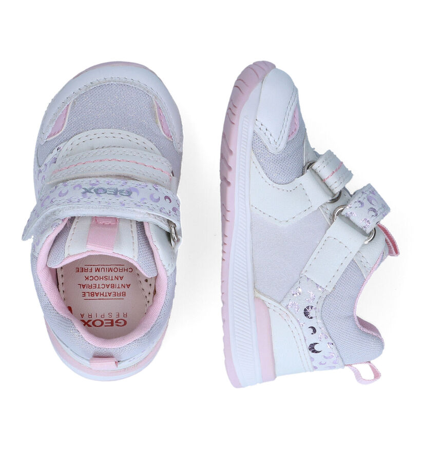 Geox Rishon Witte Sneakers voor meisjes (310986) - geschikt voor steunzolen