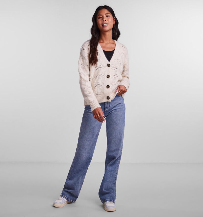 Pieces Bibbi Ecru Cardigan Met Knopen voor dames (332851)