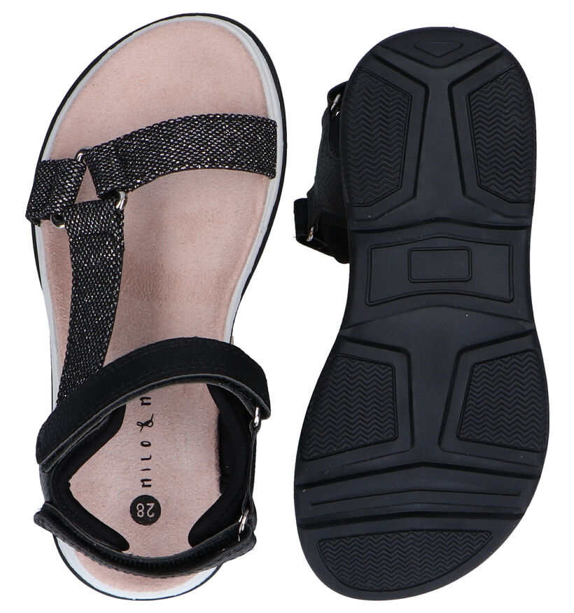 Milo & Mila Zwarte Sandalen voor meisjes (289866)