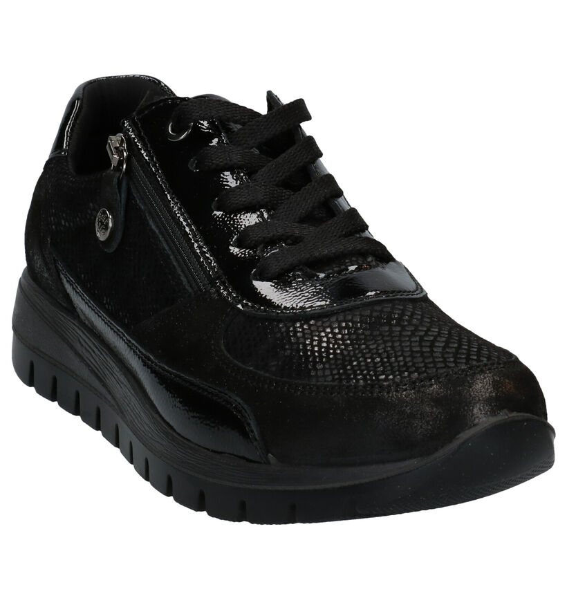 Hush Puppies Itou Zwarte Veterschoenen in lak (292697)