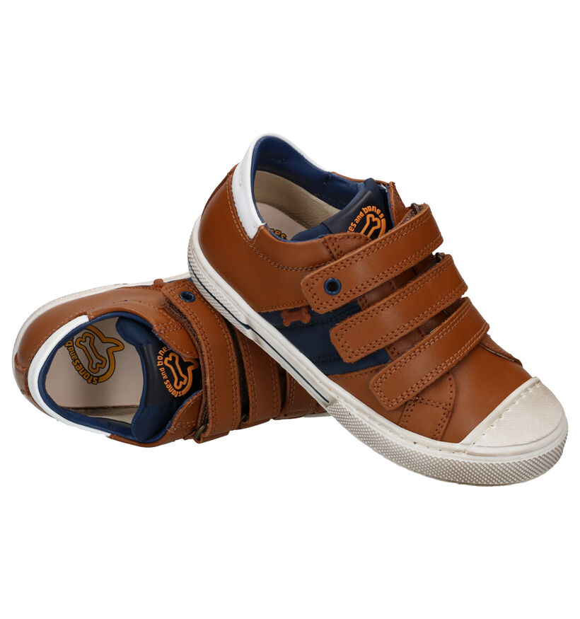 STONES and BONES Marot Cognac Velcroschoenen in leer (287844)