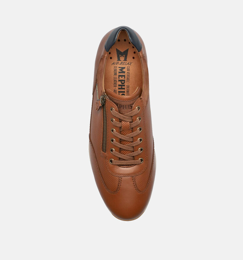 Mephisto Leon Randy Cognac Veterschoenen voor heren (355170) - geschikt voor steunzolen