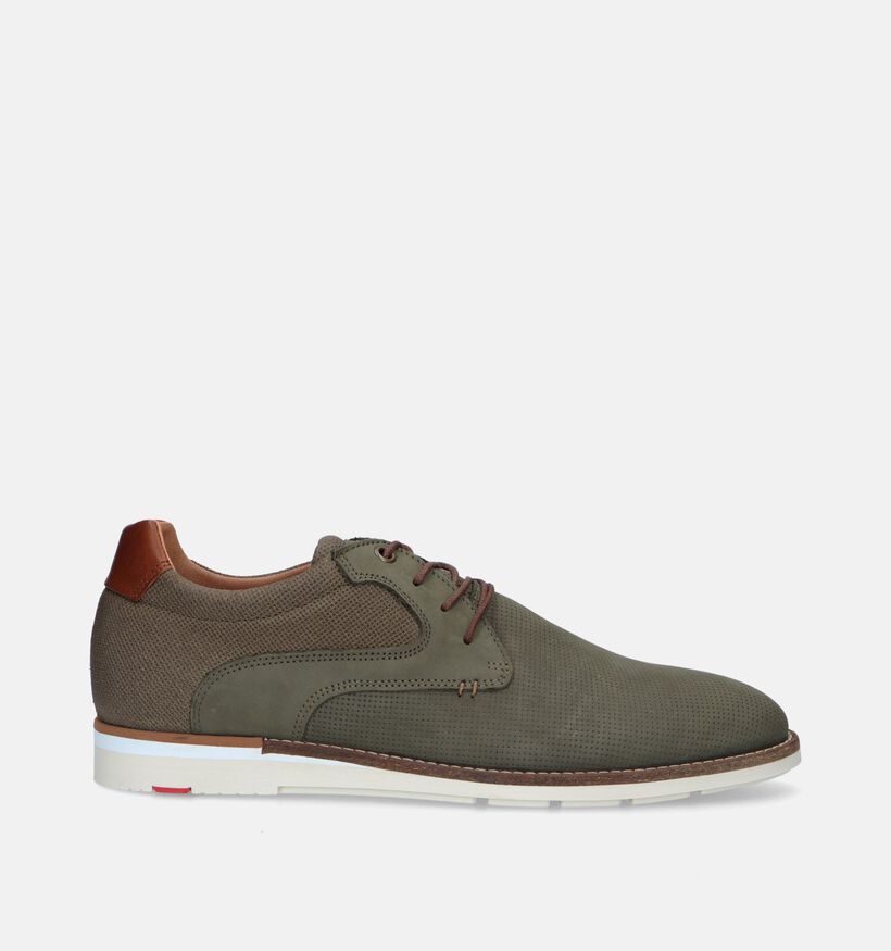 Bullboxer Chaussures à lacets en Vert kaki pour hommes (337210) - pour semelles orthopédiques