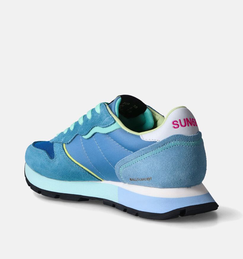 Sun68 Ally Color Explosion Blauwe Sneakers voor dames (351704) - geschikt voor steunzolen