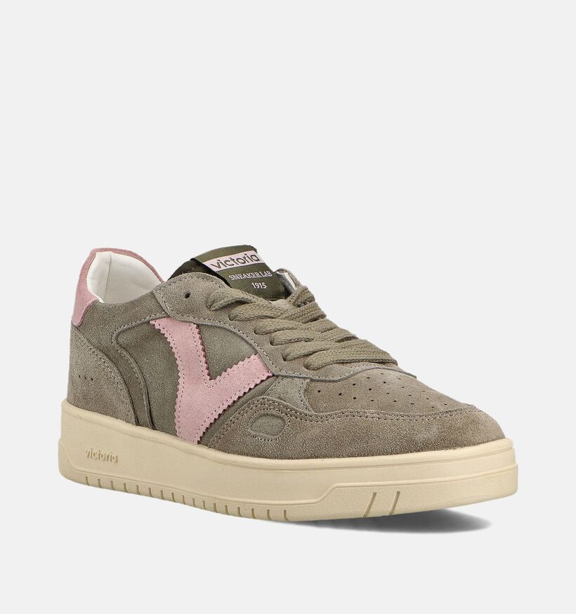 Victoria Baskets casual en Vert/Rose pour femmes (361884) - pour semelles orthopédiques