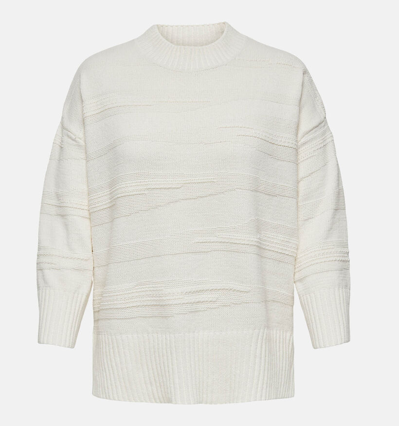 ONLY Carmakoma Ima Pull en Blanc pour femmes (344220)