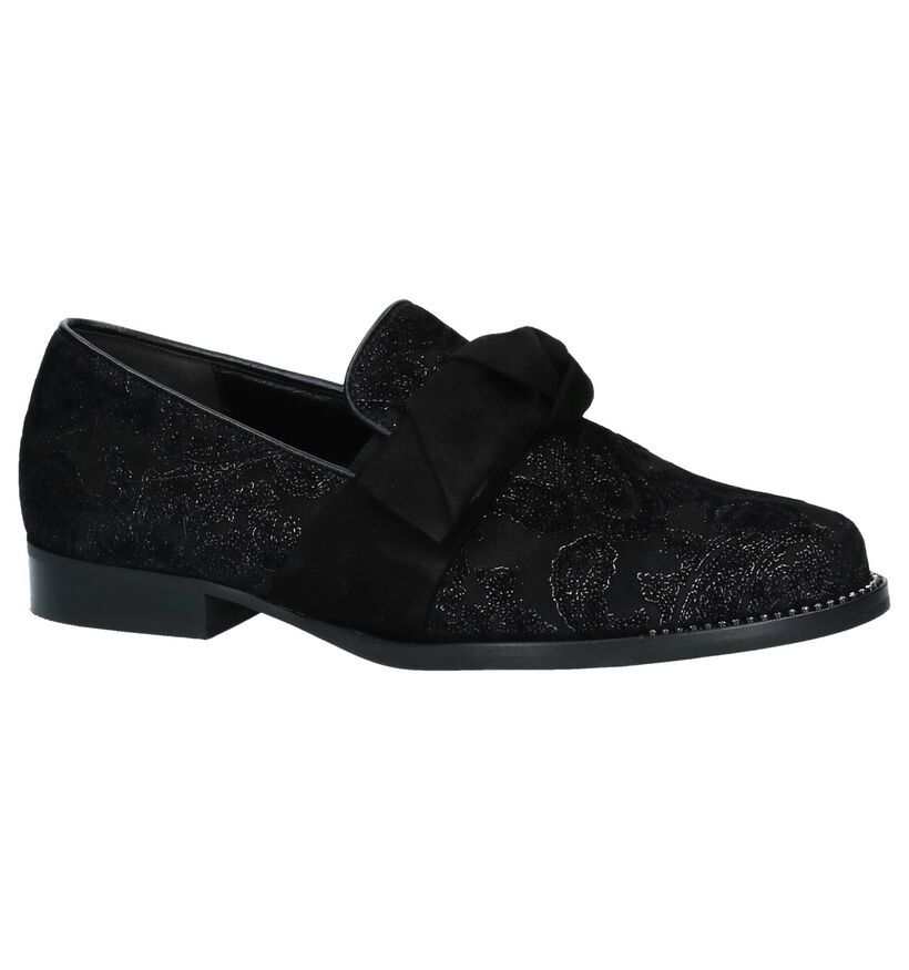 Gabor Loafers en Noir en daim (231244)