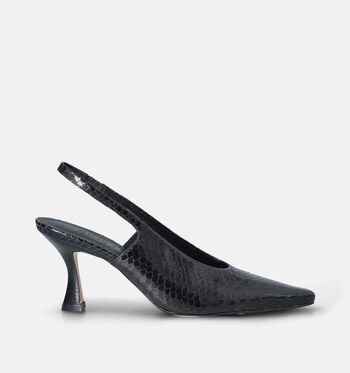 Slingbacks zwart