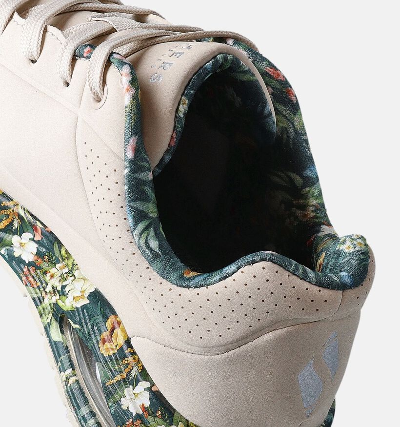 Skechers Uno Majestic Garden Ecru Sneakers voor dames (359709) - geschikt voor steunzolen