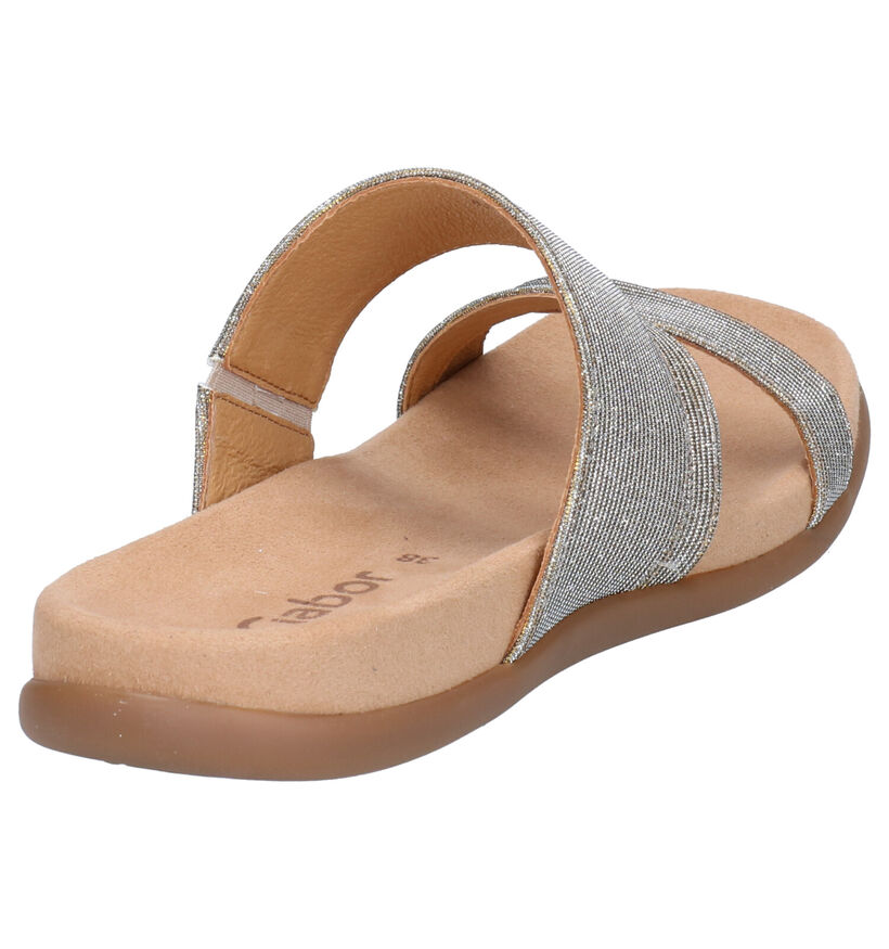 Gabor Best Fitting Gouden Slippers in stof (275611)