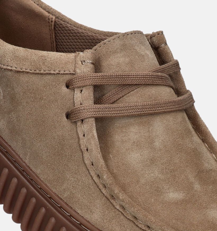 Clarks Torhill Lo Beige Veterschoenen voor heren (346655) - geschikt voor steunzolen