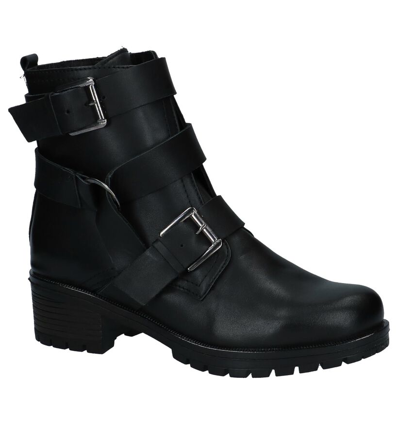 Baboos Zwarte Boots met Gespen in leer (235318)