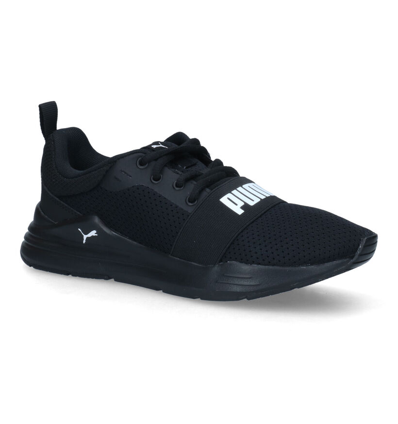 Puma Wired Run Jr Baskets en Noir en textile (311273)