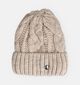 Via Limone Beige Kabelgebreide Muts voor dames (367412)