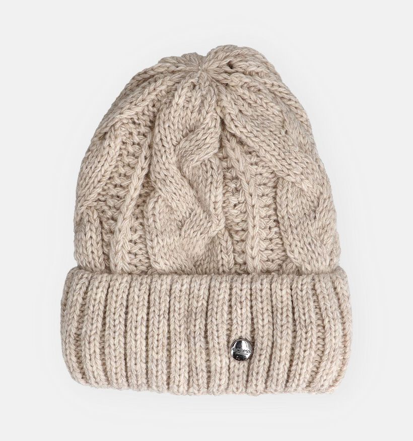 Via Limone Pastelblauwe Kabelgebreide Muts Via Limone Beige Kabelgebreide Muts voor dames (367412)