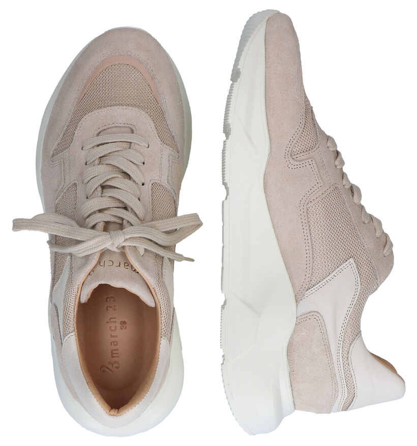 March23 Column Beige Sneakers in leer (296569)