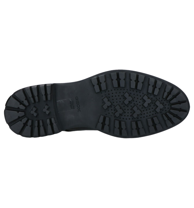 Geox Brenson Zwarte Veterschoenen in leer (264080)