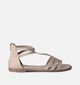 Tamaris Sandales tressé avec talon fermé en Beige pour femmes (354359)