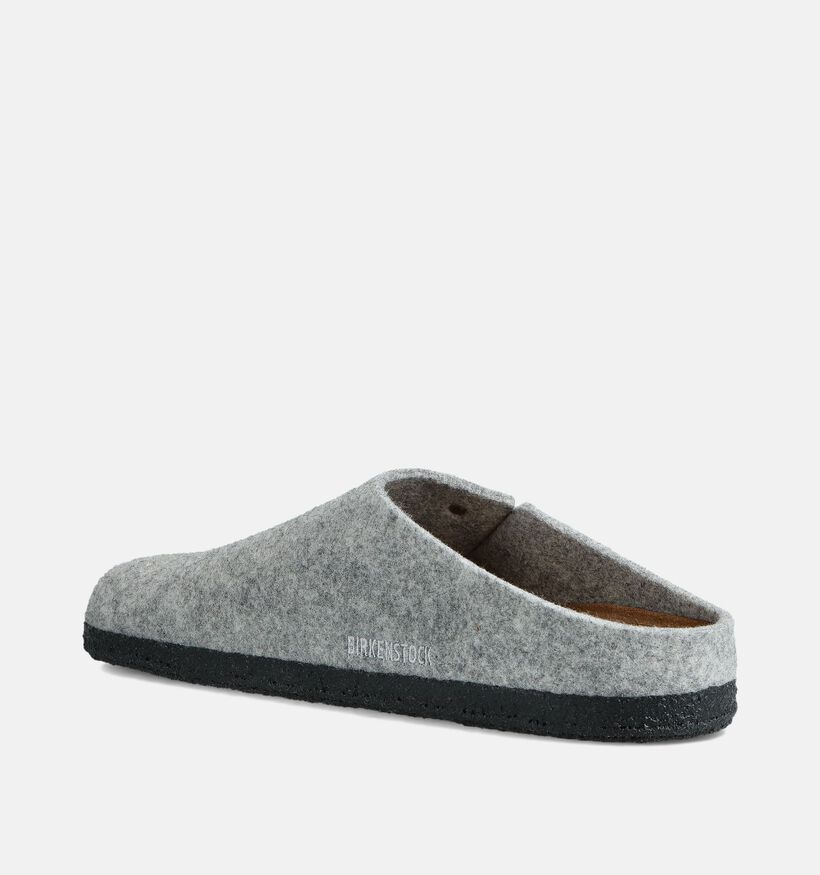 Birkenstock Zermatt Standard Pantoufles ouvertes en Gris pour hommes (377029) - pour semelles orthop&eacute;diques