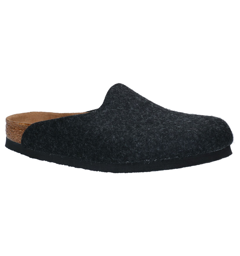 Birkenstock Amsterdam Vegan Grijze Pantoffels in stof (294812)